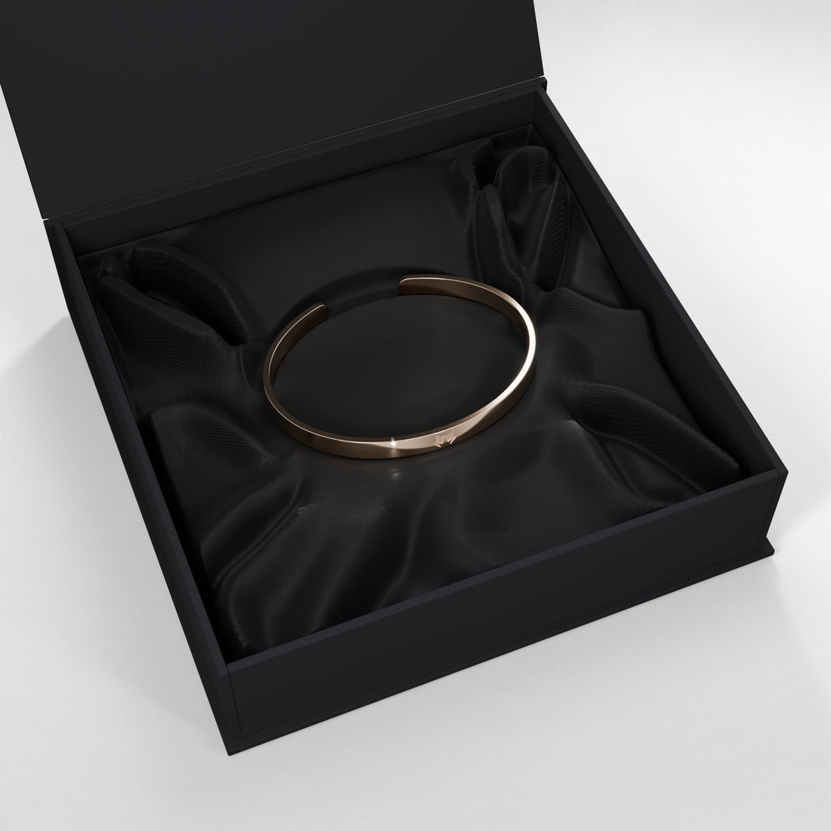 Rose Gold bracelet in the open HOWL presentation box