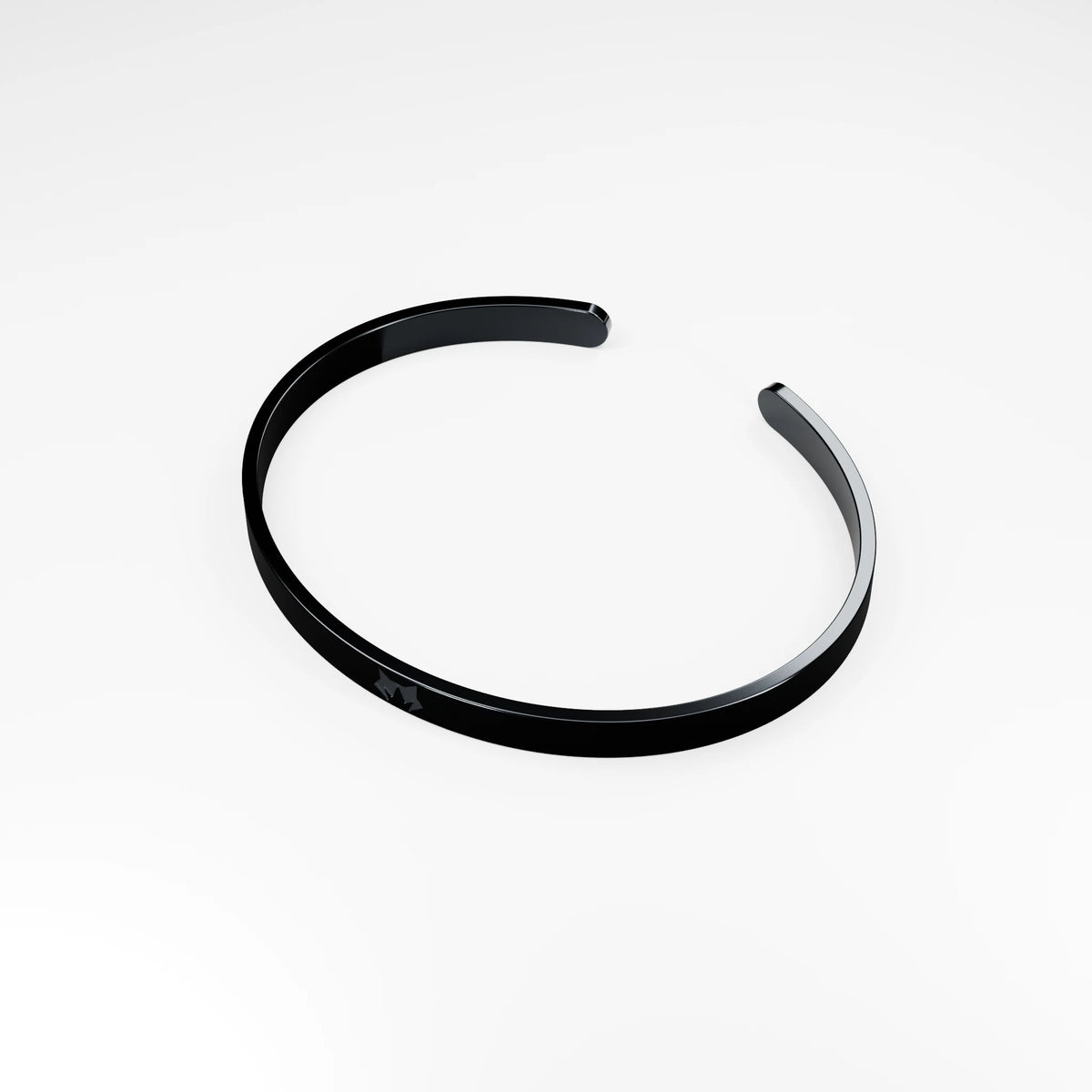 Black bracelet, alternate angle